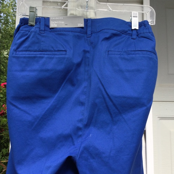 NWT Talbots "The Perfect Crop" Royal Blue Pant - Picture 6 of 7